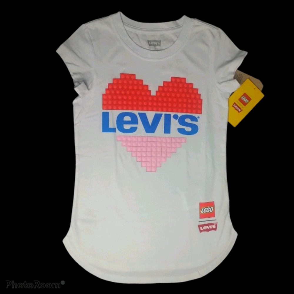 Levi's Lego Girls Graphic Tee size L white NWT